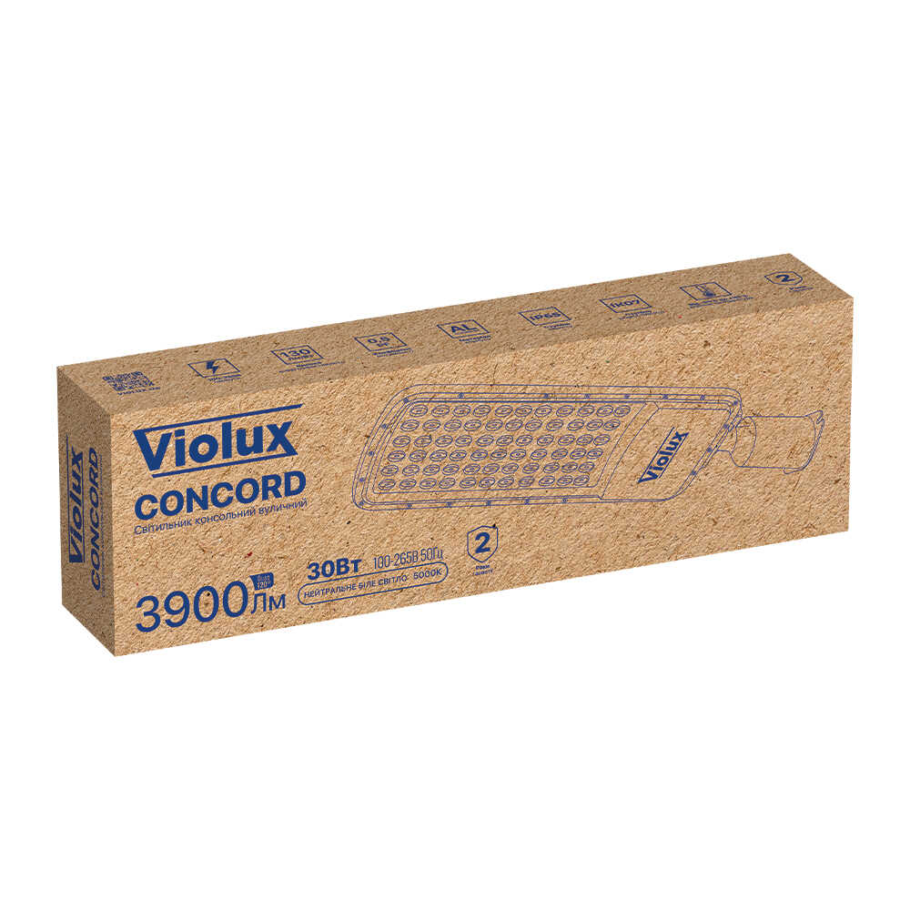 Светильник уличный VIOLUX CONCORD 30W 3900Lm 5000K ( 430322 )